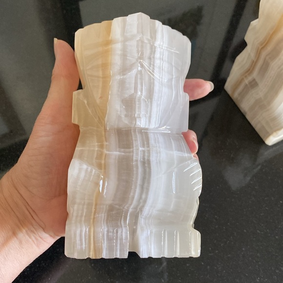 Book ends marble! Vintage! 70’s Carved, sculpture! Mexican warriors! - Picture 4 of 15